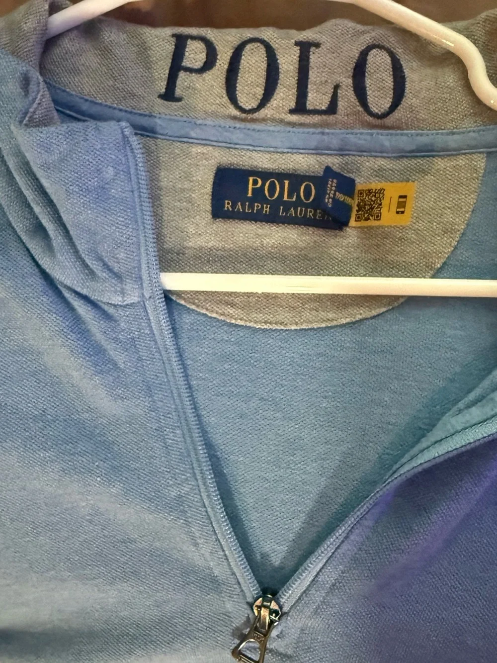 Polo Ralph Lauren Light Blue 1/4 Zip Pullover, Size XXL